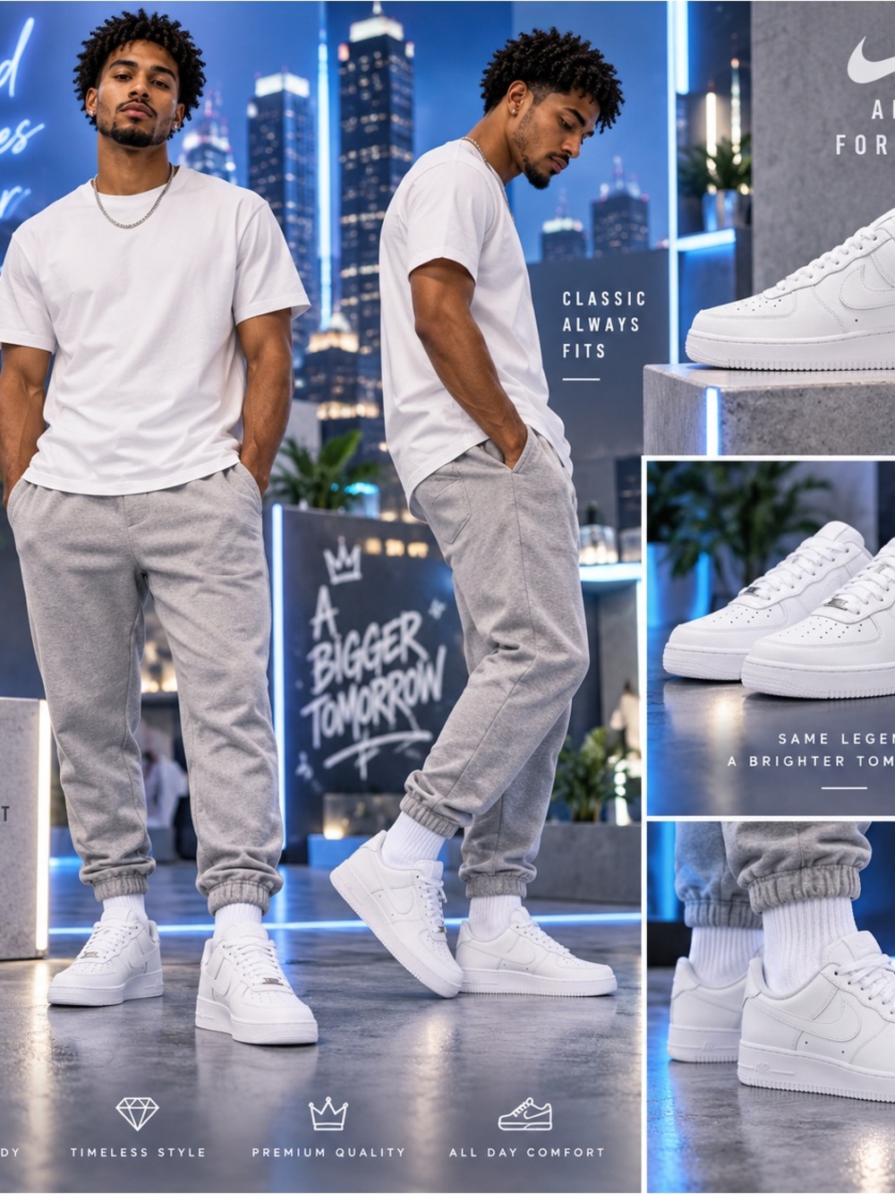 Nike White Men's Low-Top Sneakers
